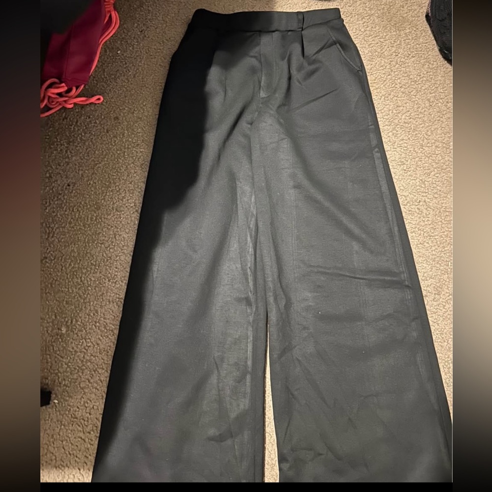 Black Wide-Leg Trousers
